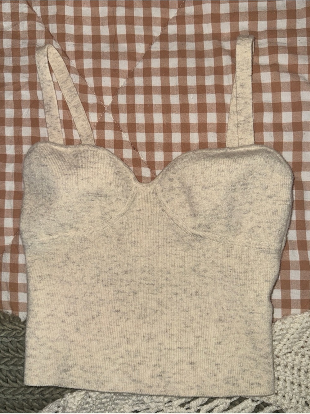 Wilfred Cream Knit Bustier Cami